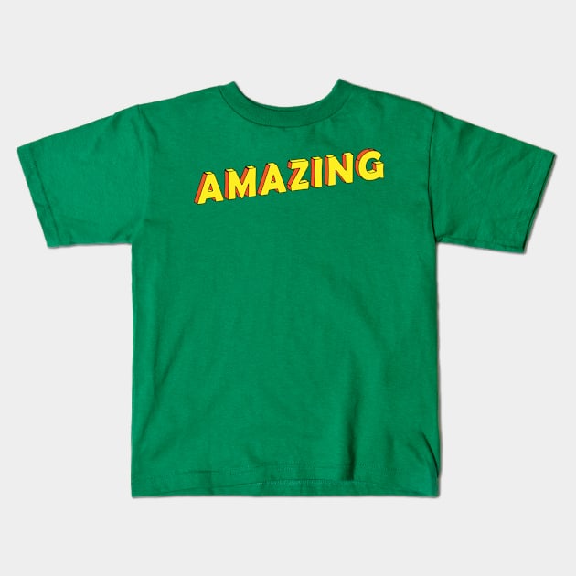 Illustration Typography Kids T-Shirt by Pop Cult Store